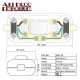 Small In-line Rocker Switch 3 Wire Dual Pole in Black